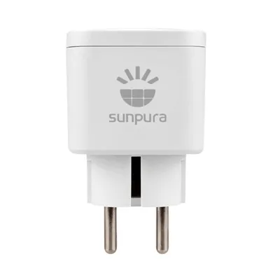 Produktbild von Sunpura Smarter Plug Unterstützt Fern- und lokale Schaltsteuerung, Kompatible Sunpura S2400 und GLASS-LIGHT PANEL KIT 210Wp*2 von Powerness