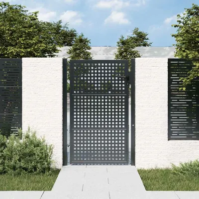 Image de vidaXL vidaXL-Porte-105x175-cm-Acier-anthracite-couleur
