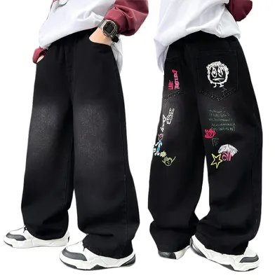 Immagine prodotto di Solidchoice - Jeans baggy da uomo e da donna con vita elastica