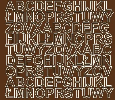 Productafbeelding van Zelfklevende letterstickers, 2 cm, bruin, mat