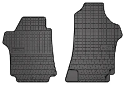 Produktbild von Gummi-Fußmatten Vorne für Hyundai H-1 II 2007-2021 (Van) – 2-tlg, Schwarz, passgenau – Wielganizator SolidPRO