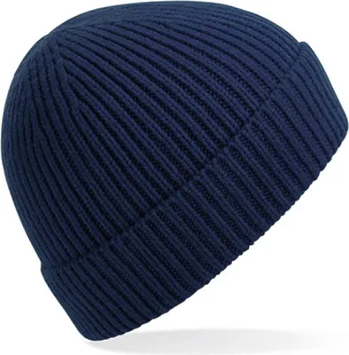 Produktbild von Beechfield B380 | Engineered Knit Ribbed Beanie - Farbe: Oxford Navy - Größe: One Size