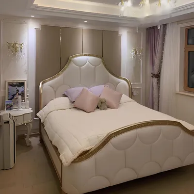 Produktbild von Textil Klassisch Design Doppel Betten Ehe Modernes Gestell Schlaf Zimmer Luxus