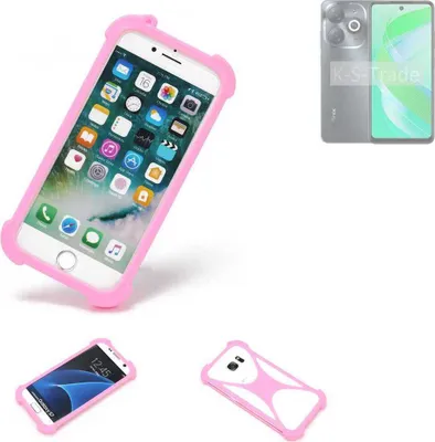 Produktbild von K-S-Trade Handy Hülle kompatibel mit Infinix Smart 8 Plus Schutz Hülle Bumper Silikon Schutz Hülle Cover Case Silikoncase Silikonbumper TPU