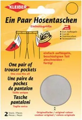 Produktbild von KLEIBER Quick-Ein-Paar-Hosentasche hellgrau 2 Stück