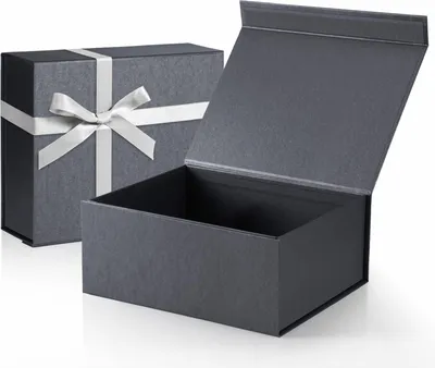 Produktbild von Switory Geschenkbox Süßigkeiten Karton, Geschenkboxen für Weihnachten, (1 St), für Schmuck Einladung Geschenk Party Fest, schwarz, 24x18x10cm