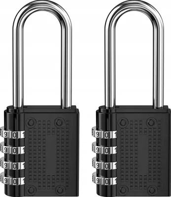 Produktbild von 2er Set Zylinderschloss Aluminium Schwarz Reiseschloss