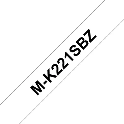 Produktbild von Brother M-K221SBZ Etiketten erstellendes Band Schwarz auf weiss