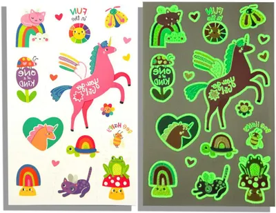 Produktbild von Ooly temporäre Glow Tattoos Spielzeug - Magic Moonbeams Set mit 3 Bögen