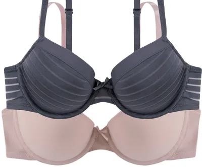 Produktbild von DORINA Doppelpack T-Shirt BH Louise D17173 (BH Größe: 70 C / Farbe: blau/rosa)