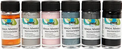 Image de KREUL Magic Marble Marmorierfarben Set Chalky Living 6 x 20 ml