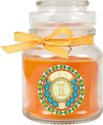 Produktbild von HS Candle "Sternzeichen" Duftkerze  im Bonbonglas ( Zwillinge ) - viele Motive zur Auswahl, 120g - Brenndauer bis zu 30 Std - Gemini