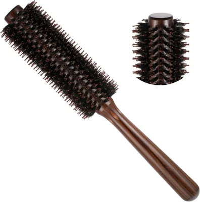 Produktbild von Runde Haarbürste aus Naturborsten, 4,55 cm Durchmesser, für Styling und Volumen