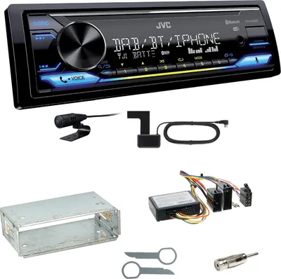 Produktbild von JVC KD-X472DBT Digitalradio Bluetooth USB Einbauset für Mercedes W210 ab 08/99