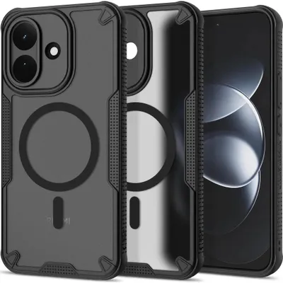 Obrázek produktu pro Pouzdro na mobilní telefon Xiaomi Redmi Note 17 Pro 5G, značky Tech-Protect, model Rugged Shield, matné, kouřové barvy s černým rámečkem