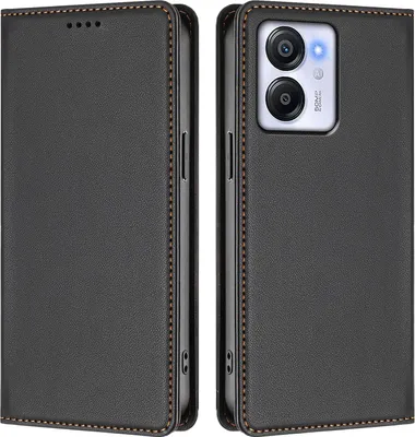 Obrázek produktu pro Kožené pouzdro pro Blackview Color 8 /Oscal Modern 8, magnetické flipové pouzdro zPolyuretankůže se stojánkem Černá