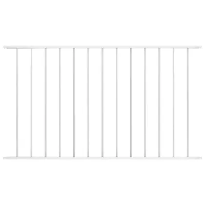 Imagen del producto de Maison Exclusive: Panel de valla con recubrimiento de polvo de acero, 1,63 x 1 metro, color blanco