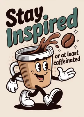 Produktbild von Poster 13x18cm Motivationsaffirmation Retro Vintage Für das Wohnzimmer Stay Inspired
