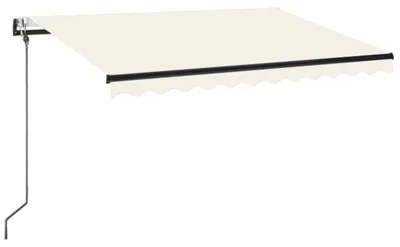 Obrázek produktu pro automatická markýza vidaXL s LED a větrným senzorem 350x250 cm krémová