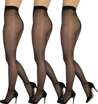 Produktbild von Bananalu 20 Den 6 Strumpfhosen Seidenglanz Strumpfhosen Multifibra EveryDay 20 Nero 6er Set XL