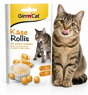 Productafbeelding van GimCat Kaasachtige Snacks voor Katten, 40g, AI-gegenereerde afbeelding