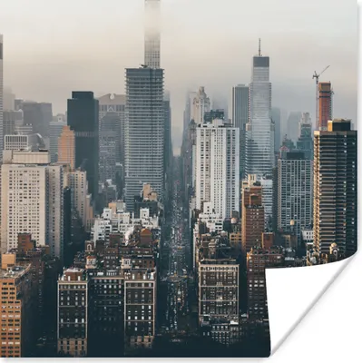 Produktbild von MuchoWow® Poster New York - Skyline - Amerika 30x30 cm - Wandposter - Printing