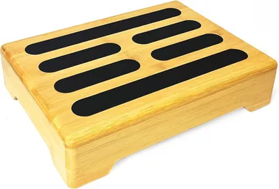 Productafbeelding van Opstapstoel 200 kg, antisliprubber, houten voetsteun, voor ouderen, voor badkamer