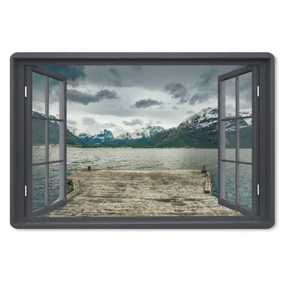 Produktbild von MuchoWow® Mauspad Mousepad Aussicht - Berg - See 27x18 cm - Mousepads - Maus Mat - Pad - Mausunterlage - Büroartikel - Desk Matten