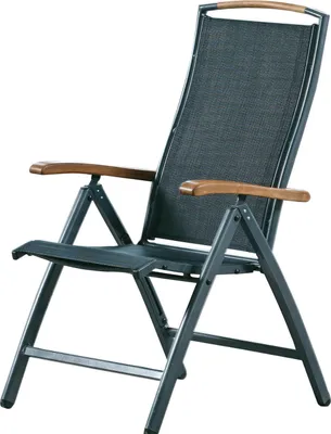 Produktbild von Inko Klappsessel Frisco Aluminium/Textilen/Teak Hochlehner 3 Farben zur Auswahl