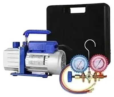 Productafbeelding van Vacuümpomp, 1-traps, voor hoge druk, 4CFM, 1-3 pk, met manometer