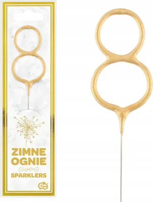 Zdjęcie produktu dla Zimny ogień cyfra 8 do dekoracji 7,5 cm