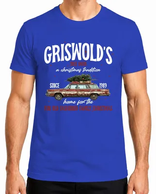 Obrázek produktu pro Griswolds Tree Farm Clark - Christmas Xmas Pánské tričko, modrá, XL