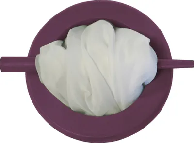 Produktbild von Raffhalter Holz Lila Dekospange Gardinenspange modern uni Ringform Raffspange