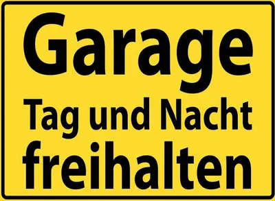 Produktbild von vianmo Holzschild 30x40 cm Garage Tag und Nacht freihalten