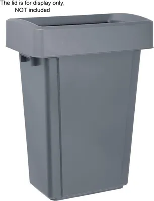 Produktbild von Jantex Slim Mülleimer mit Deckel - grau - 60 L - Abfallbehälter - Kunststoff