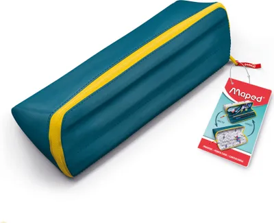 Produktbild von Maped 931902, Weiches Federmäppchen, Polyester, Blau, Einfarbig, 300 D, Reißverschluss