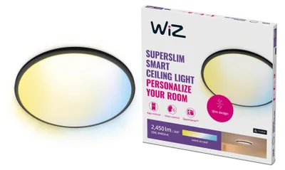 Image de WiZ SuperSlim Plafonnier Tunable bk White 2450lm - Wiz 929003226801 - (Articles spéciaux / autres / non triés)