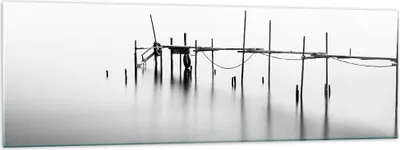 Produktbild von Bilder auf glas - Meer Brücke Wasser - 160x50cm - Glasbilder - Wandbilder - Kunstdruck - zum Aufhängen bereit - Wanddekoration aus Glas - Glas Bilder - Wandbild auf Glas - Einteilig - GAB160x50-3727
