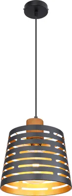 Produktbild von Globo Lighting Hängeleuchte Metall schwarz matt, 1x E27