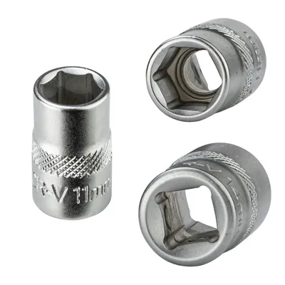 Immagine prodotto di Bussola esagonale 11 mm 6 bordi 3/8" corti (CR-V)