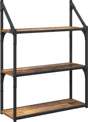 Immagine prodotto di vidaXL Mensola a muro con ripiano in legno di recupero 60 x 21 x 78,5 cm Materiale a base di legno