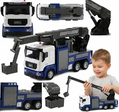 Produktbild von LKW mit Hebebühne Spielzeugauto - Licht & Sound für spannende Rettungseinsätze