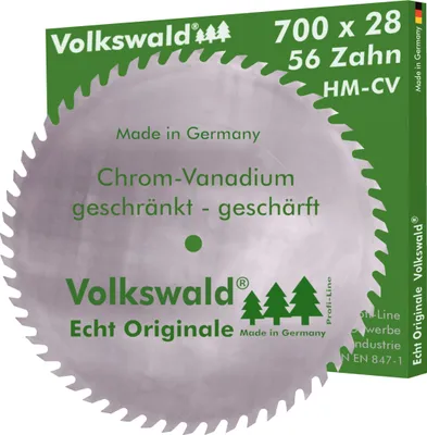 Produktbild von Volkswald ® Sägeblatt CV 700 x 28 mm Z= 56 geschränkt Tischkreissägen Wippkreissägen und Formatkreissägen