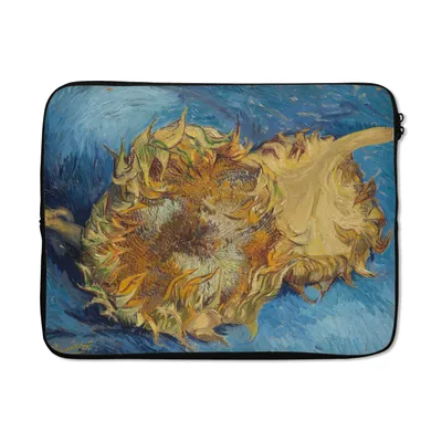 Produktbild von MuchoWow® Laptop Hülle 14 ZollZwei Sonnenblumen - Vincent van Gogh Laptoptasche - Laptoptasche - Stoßsicher - Schutzhaube