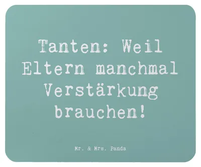 Produktbild von Mr. & Mrs. Panda Mousepad Spruch Liebe Tanten - Meeresbrise - Geschenk, Tante, Eltern, einzigartige Designs, computer mauspad, laptop, Mouse Pad, Nichte, Freude, pc