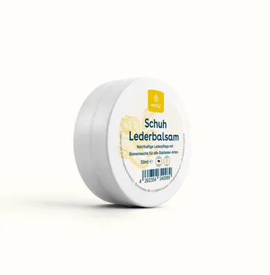 Produktbild von eco:fy veganes Schuh-Lederbalsam mit Microfasertuch Lederwachs Schuhwachs Lederpflege für alle Glattleder Schuhe