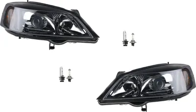 Obrázok produktu pre Johns, vhodné pre Opel Astra ?ierne svetlomety G 98-04 ako sada s D2S/H7 lin. re.