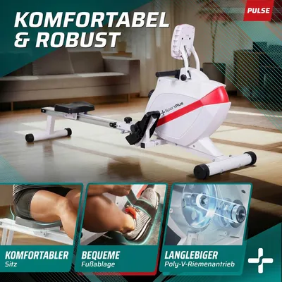 Produktbild von SportPlus I Rudergerät I für zuhause, Rudermaschine klappbar, Rudergerät leise, Rudergerät Magnet, Fitnessgerät rudern, SP-MR-008