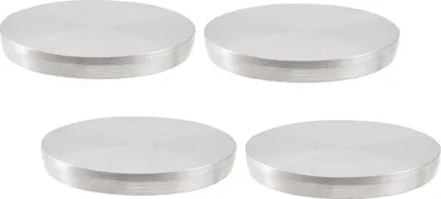 Produktbild von camar Adapterscheibe Glasplatten Adapter für Tischbeine zylindrisch 80mm, Edelstahl 4 Stück