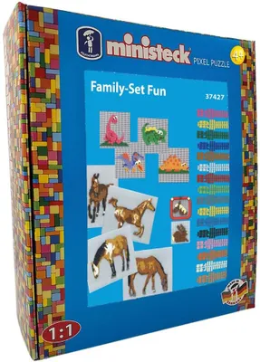 Image de Ministeck Mosaikspielzeug Family Set XL Box 1800 pièces créatif